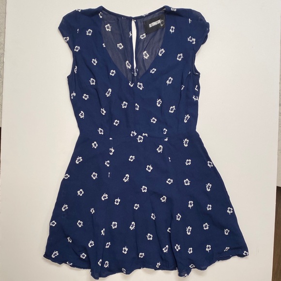 NWOT Reformation Açaí Dress Navy Blue Mini Size 8 - Picture 5 of 15